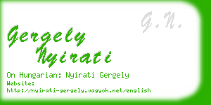 gergely nyirati business card